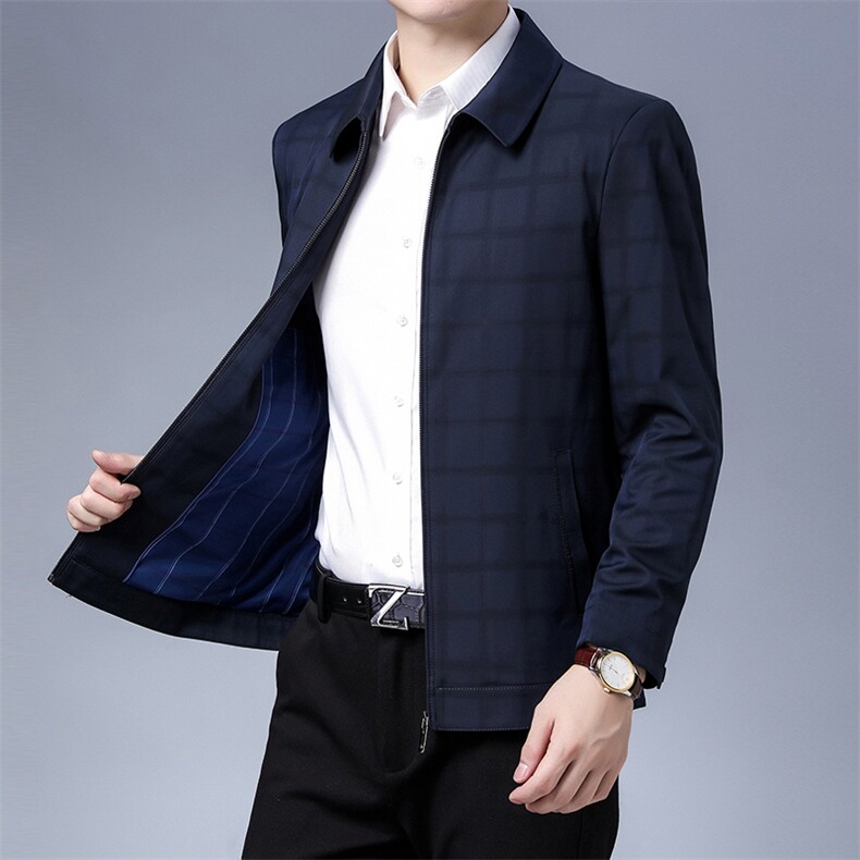 BH203钱塘2020-2中老年男士翻领商务休闲夹克外套量大价优P115,男装夹克,钱塘207-2