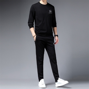 SA9630-2钱塘2020-2中青年男士冬季厚款圆领套装时尚休闲卫衣P137图片