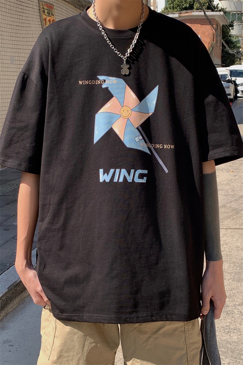 DX17112-P20纯棉短袖t恤男大码半袖打底衫宽松体恤衫港风,男装T恤,电商A040