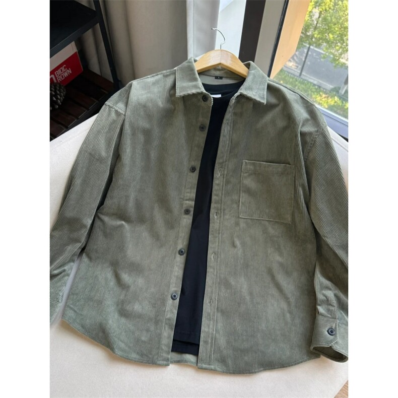 灯芯绒衬衫1302-GC23-P40成分100聚酯纤维，男装衬衫，星座1302