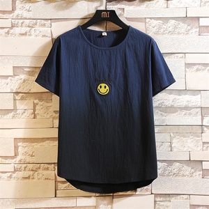 T22001-P40 渐变色亚短袖t恤男大码半袖上衣服图片