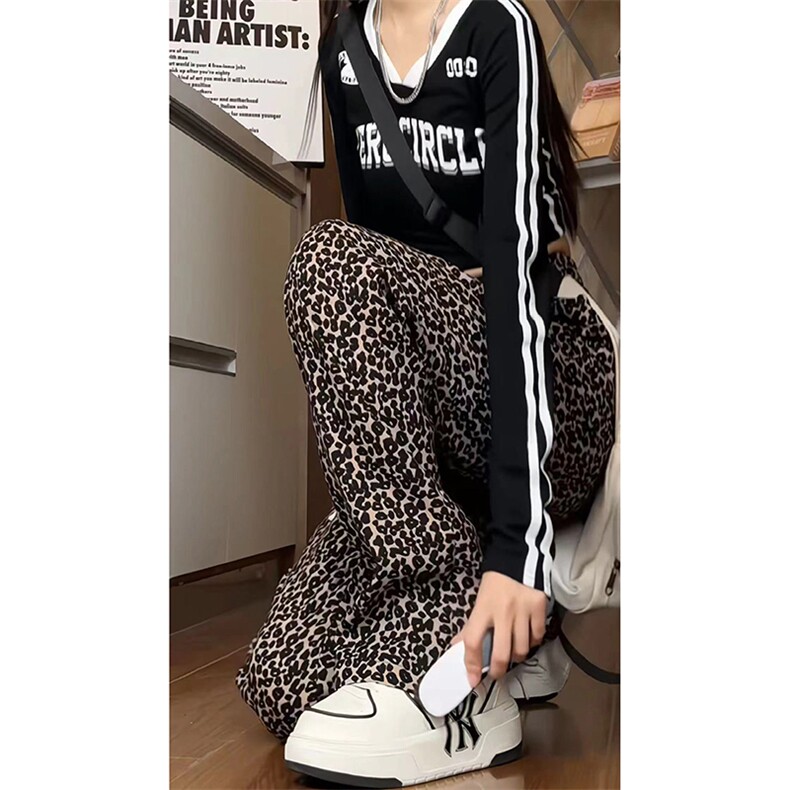 秋季美式高街豹纹运动休闲裤货号K2457P4578,男装休闲裤,电商A063