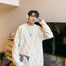 针织衫男韩版潮流麻花编帅气2023冬季新款ins宽松毛衣MZ122-P49，男装针织衫/毛衣，星座412-3