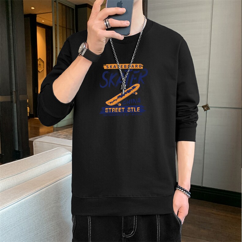 主推现货2025秋季男士卫衣打底衫上衣长袖宽松潮流圆领F163,男装T恤,星座1816-2（原1210–2）