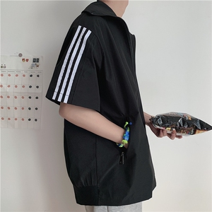 F2025/P40新款男士短袖防晒衣男休闲运动短袖上衣大码薄外套开衫图片