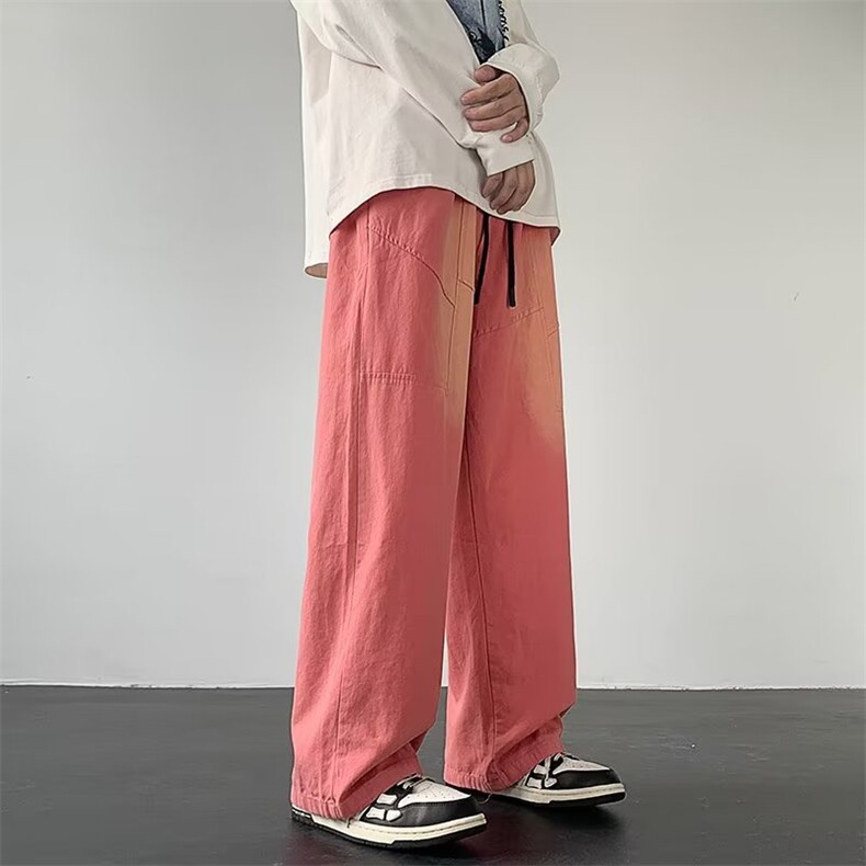 高街牛仔裤男韩版潮松紧腰渐变色个性2024春夏ins长裤RK1199-P51,男装牛仔裤,星座412-2