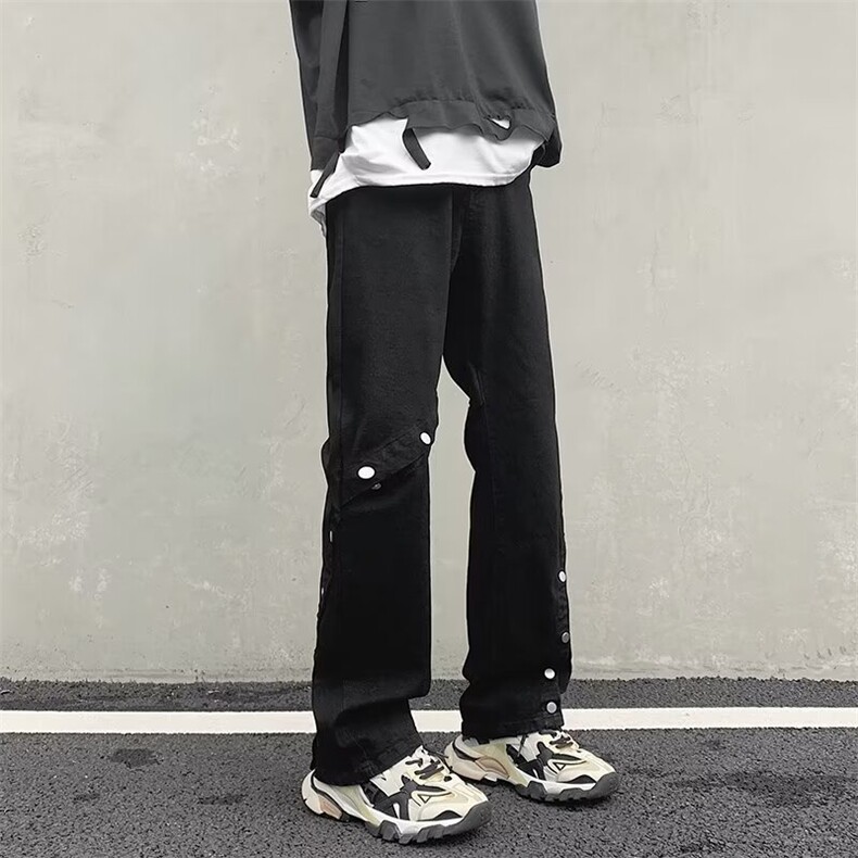 2024夏季新款美式ins高街小众排扣牛仔裤N0663-P48,男装牛仔裤,星座308B-2