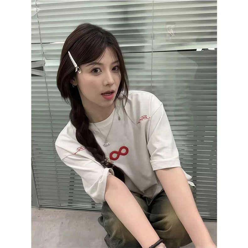 万针全刺绣解构设计260克重磅双纱纯棉高品质美式高街短袖T恤特35,男装T恤,电商A486-1