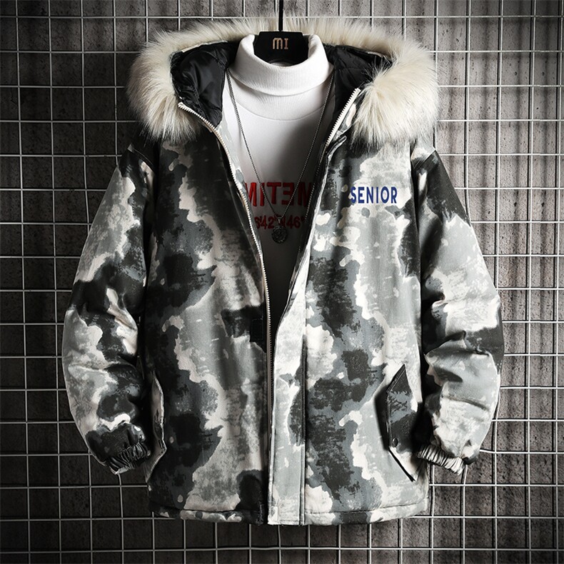 MC49120-P135日系潮衣男大码派克服男工装服外套袄网格,男装棉衣,电商A040A