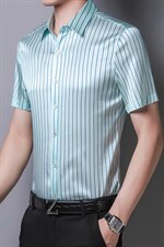 衬衣男式短袖中青年男士新款衬衫商务休闲时尚冰丝衬衫薄款，男装衬衫，电商B212（原钱塘6029）