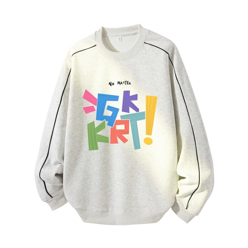 得物供货、复合重磅420克现货圆领卫衣宽松HD019-1-YLT25284-P35图片