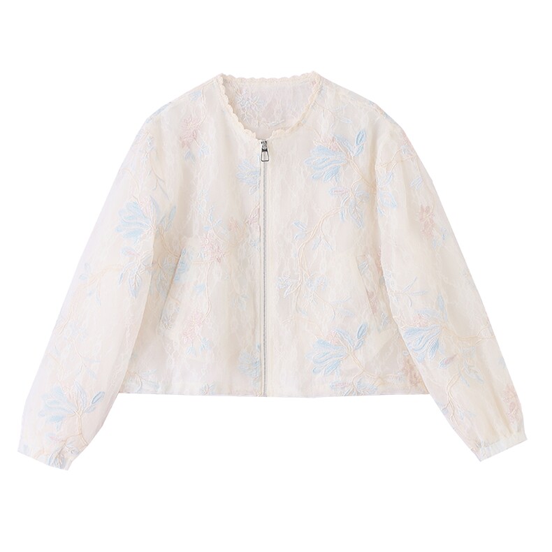 小香风复古刺绣洋气短外套女2025春夏新款独特超好看轻薄防晒上衣,女装短外套,韩宇舍