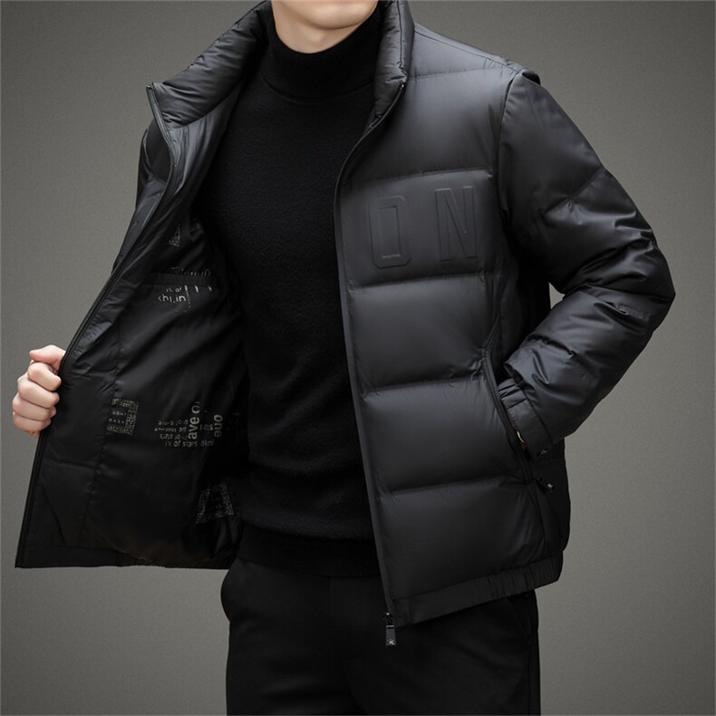 DZ12211钱塘2020-3冬季厚款商务休闲简约立领男士羽绒服P200图片