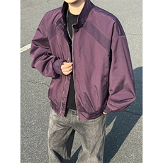 春季夹克男拼接螺纹立领美式飞行棒球服外套抖音得物品质6165-P32，男装夹克，星座207