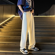 港风高品质大码直筒长裤休闲裤拖地裤小西裤A014-DY2108-P50，男装西裤，电商A014