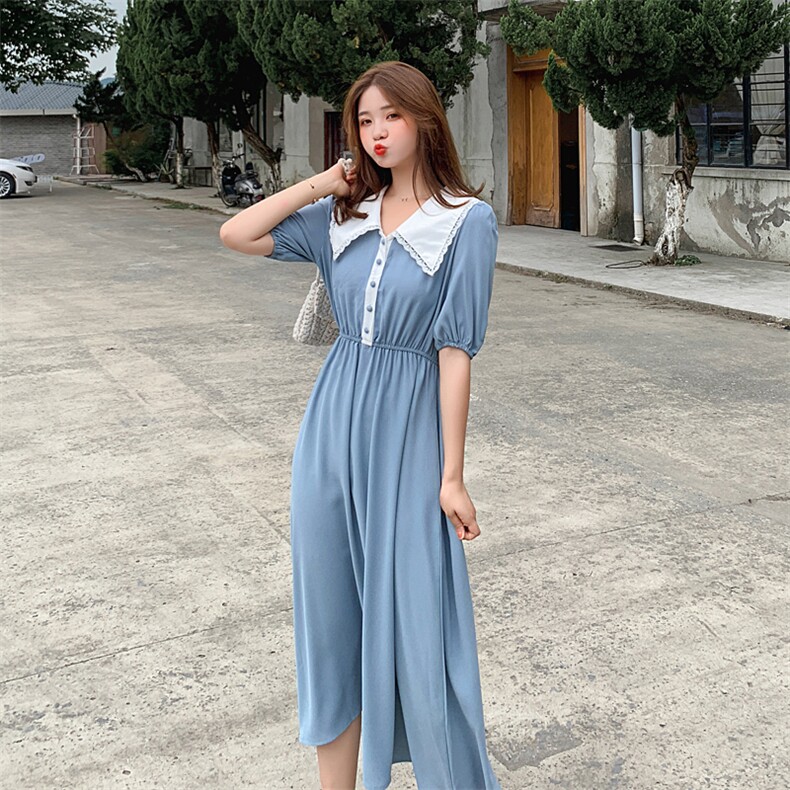 大货8511B-L872021夏季新款中长款连衣裙,女装连衣裙,惟卡贝娜
