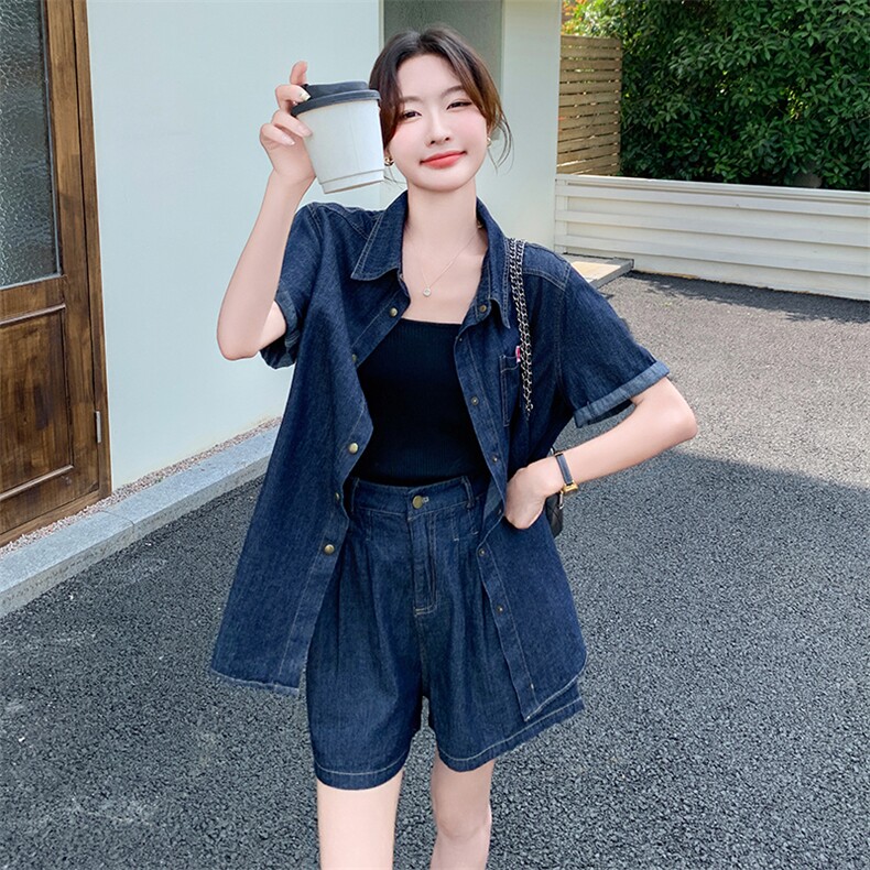 现货~~~薄款天丝牛仔套装P135188,女装套装/套裙,2C262