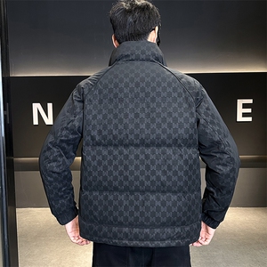标50绒2025冬季跑量新款男士立领时尚潮流白鸭绒羽绒服夹克图片