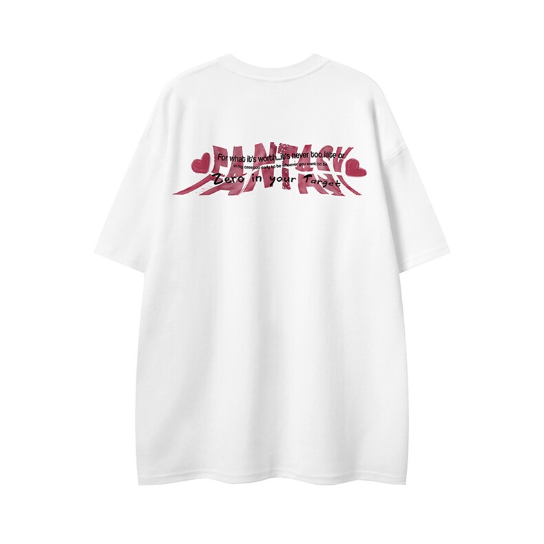 白底卡通趣味印花纯棉时尚潮流短袖T恤T6078P25控38,男装T恤,电商A268-1