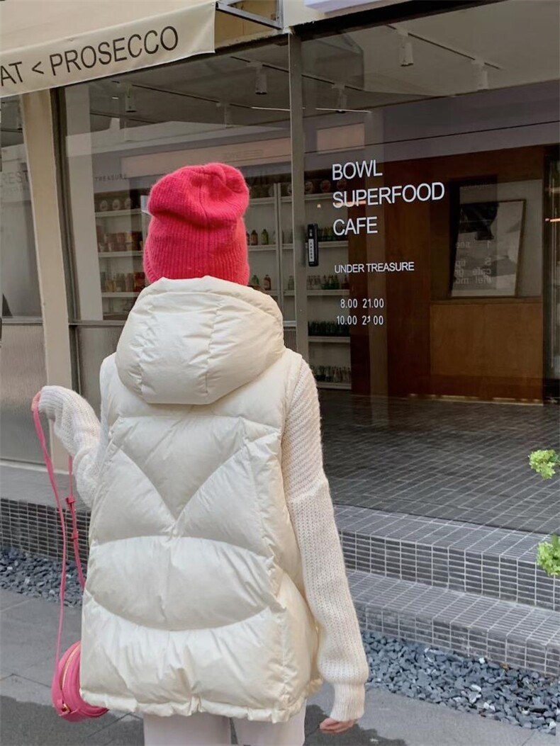 2022秋冬新款羽绒马甲女韩版宽松坎肩外穿百搭背心马夹，女装马甲，川哲