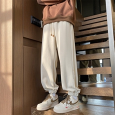 加绒加厚休闲运动卫裤男美式针织束脚裤子715-6-BX01P55（控78），男装休闲裤，星座715-6