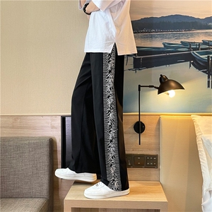 暗黑高街潮牌嘻哈欧美腰果花满印休闲裤碎花宽松长裤男 K1124-P32图片
