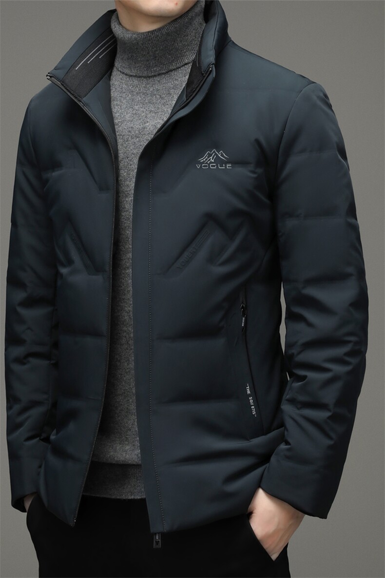 90%白鸭绒羽绒服男士立领冬季新款宽松保暖休闲外套潮HB1808-P250，男装羽绒服，电商B212（原钱塘6029）