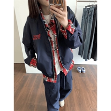 【有货】DJ62-P75美式潮牌假两件刺绣工装外套设计感宽松上衣，男装夹克，星座603-2