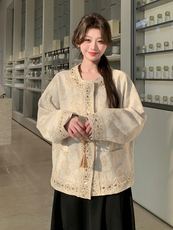 新款上新2025新中式刺绣重工时尚外套女-89007-208A-P150-K255，女装短外套，浙宝208A