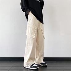 灯芯绒休闲裤男口袋个性帅气2023秋冬季新款宽松长裤K4697-P38，男装休闲裤，星座412-2