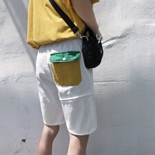 网红潮流休闲短裤男五分裤港风牛仔裤男D/，男装休闲裤，电商D202