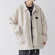 高级感2026春秋季新款男士工装翻领夹克外套潮牌高级感纯色外，男装夹克，星座218-1（原230）