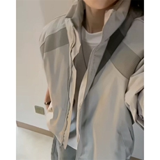 高品质春装新款老钱风美式高街解构立领棒球服飞行夹克潮休闲外套，男装夹克，电商A443