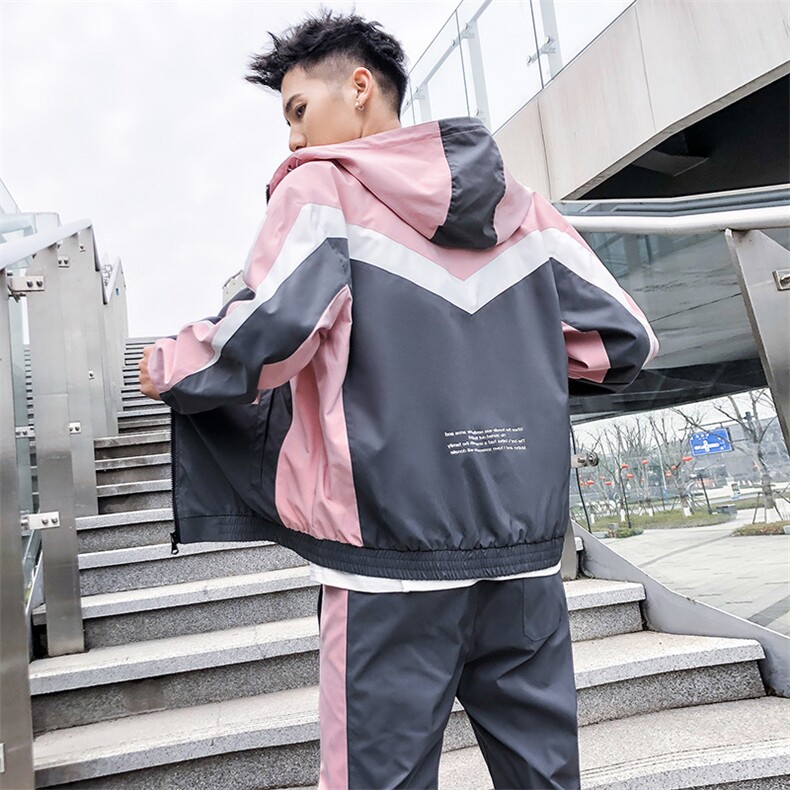 春秋季男士两件套休闲韩版潮流情侣运动卫衣套装外套DS366T,男装卫衣,电商A102