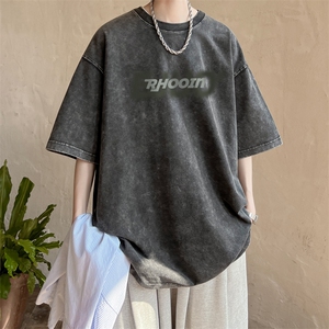 直播品质 240克重磅 水洗做旧短袖t恤男女 SDX120-P32图片