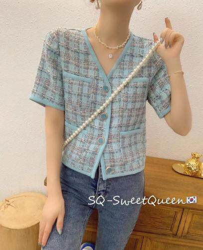 夏季新款，小香风外套，女装，MAN YU 蔓羽