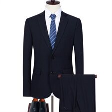 长年主推款！休闲商务正装西服套装中年工作服爸爸婚礼套装西服，男装西服套装，星座1216（原钱塘722）