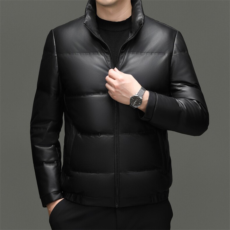 BG-W2807冬季男士海宁真皮羽绒服绵羊皮夹克羽绒内胆百搭外套,男装夹克,电商B360A（原721A）