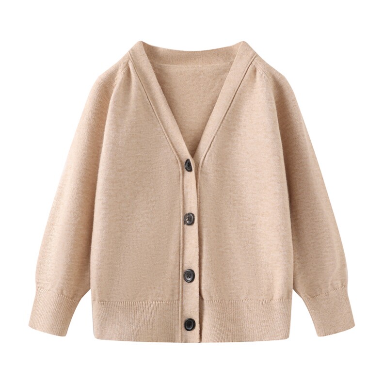 时尚儿童双V领开衫秋冬保暖休闲针织衫，童装儿童针织衫，伊美侕