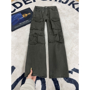 B221 美式ins高街洗褪多口袋工装休闲牛仔裤 LK26646-特P60控108图片