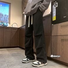 XZ616秋季宽松百搭灯芯绒玉米粒抽绳休闲裤TY954P45控58，男装休闲裤，星座512A（原616）