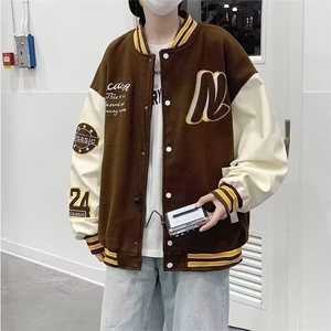 棒球服外套男士秋冬季潮牌美式青少年男款宽松休闲夹克686-P62图片
