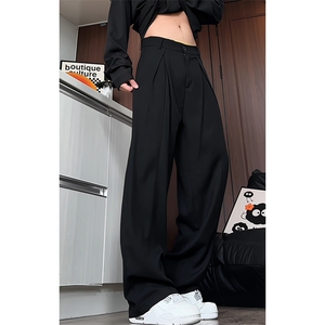 K2609/P45新款现货垂感西裤男大码宽松潮直筒裤休闲裤长裤子，男装西裤，电商A141