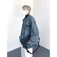 秋季款-重工原版高品质J26满天星牛仔夹克外套蓝色黑色，男装夹克，星座218-1（原230）