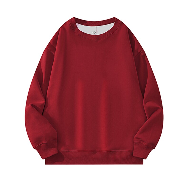 抖音得物高品质二开支持退换25秋冬全棉宽松圆领纯色卫衣HM07，男装卫衣，电商A486