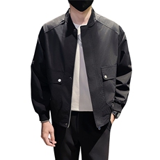 社会小伙秋装新款男时尚工装夹克男店主外套JK81B-P78控128黑色，男装夹克，星座301B-1