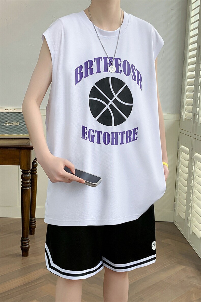 夏季运动套装篮球服五分裤两件套TZ8926-P35,男装休闲套装,星座210-1