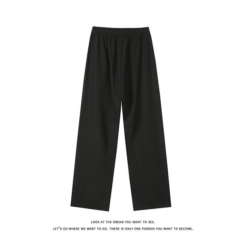 夏季大码抽绳松紧腰带褶冰丝防蚊直筒休闲长裤K8498-P25【特价】,男装休闲裤,电商A007