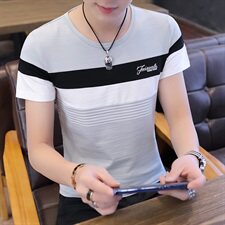 5016-夏季t恤短袖男士韩版圆领宽松体恤半袖打底衫上衣服，男装T恤，电商D310（原电商305）