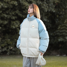 现货抖音得物可供视频三防加厚羽绒拼接棉衣外套面包棉服86627，男装棉衣，电商A486